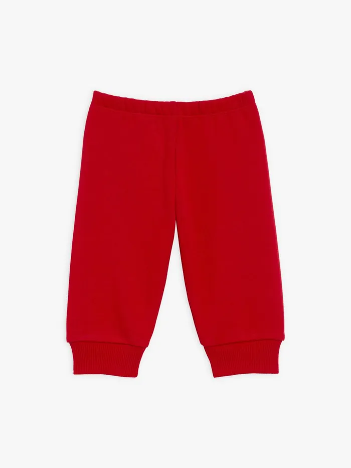Agns B Clothing Children Turbo Cotton Fleece Red Trousers