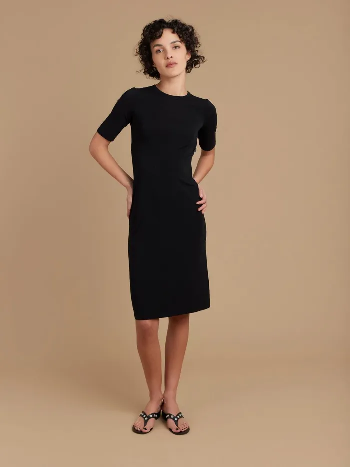 Agns B Dresses Women Black Viscose New Oriane Dress