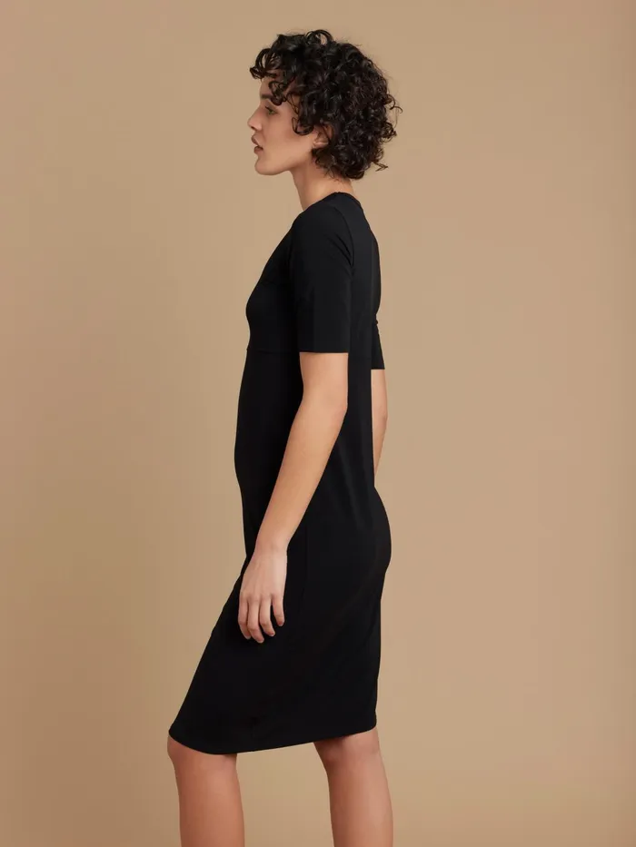Agns B Dresses Women Black Viscose New Oriane Dress