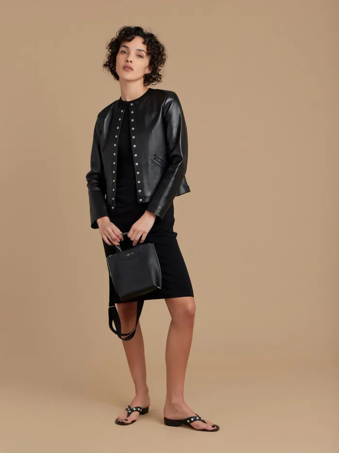 Agns B Dresses Women Black Viscose New Oriane Dress