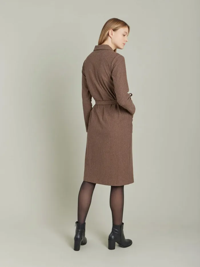 Agns B Dresses Women Brown Cotton Twill BB Dress