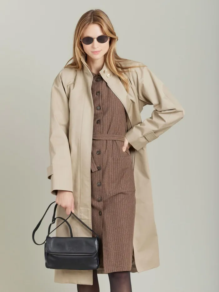 Agns B Dresses Women Brown Cotton Twill BB Dress