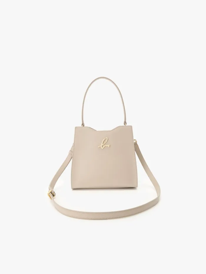 Agns B Handbags Women Beige Leather 034b034 Logo Bag