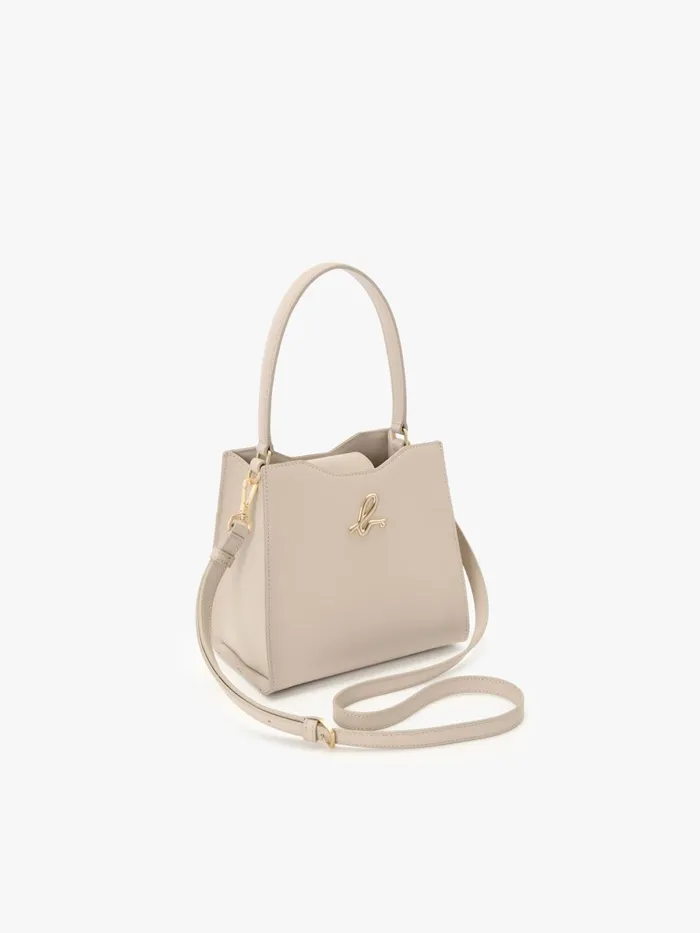 Agns B Handbags Women Beige Leather 034b034 Logo Bag