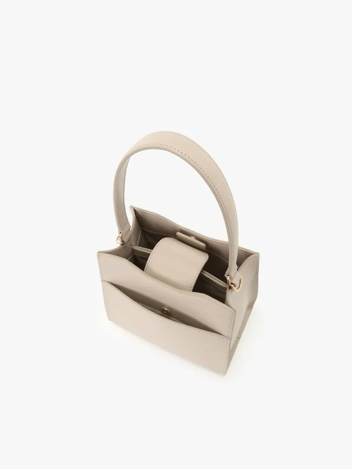 Agns B Handbags Women Beige Leather 034b034 Logo Bag