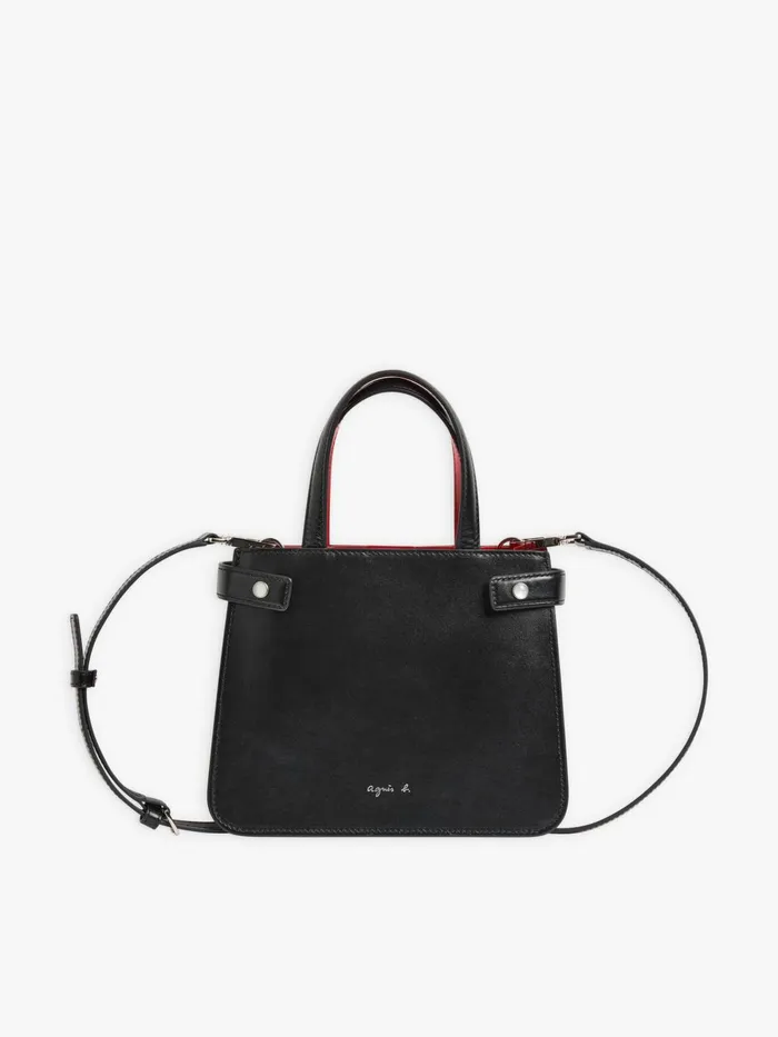 Agns B Handbags Women Black Leather Bag