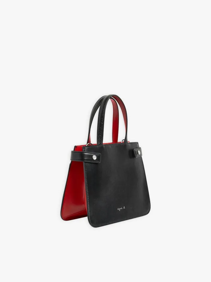Agns B Handbags Women Black Leather Bag