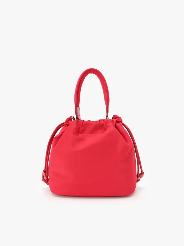Agns B Handbags Women Red Nylon Drawstring Backpack