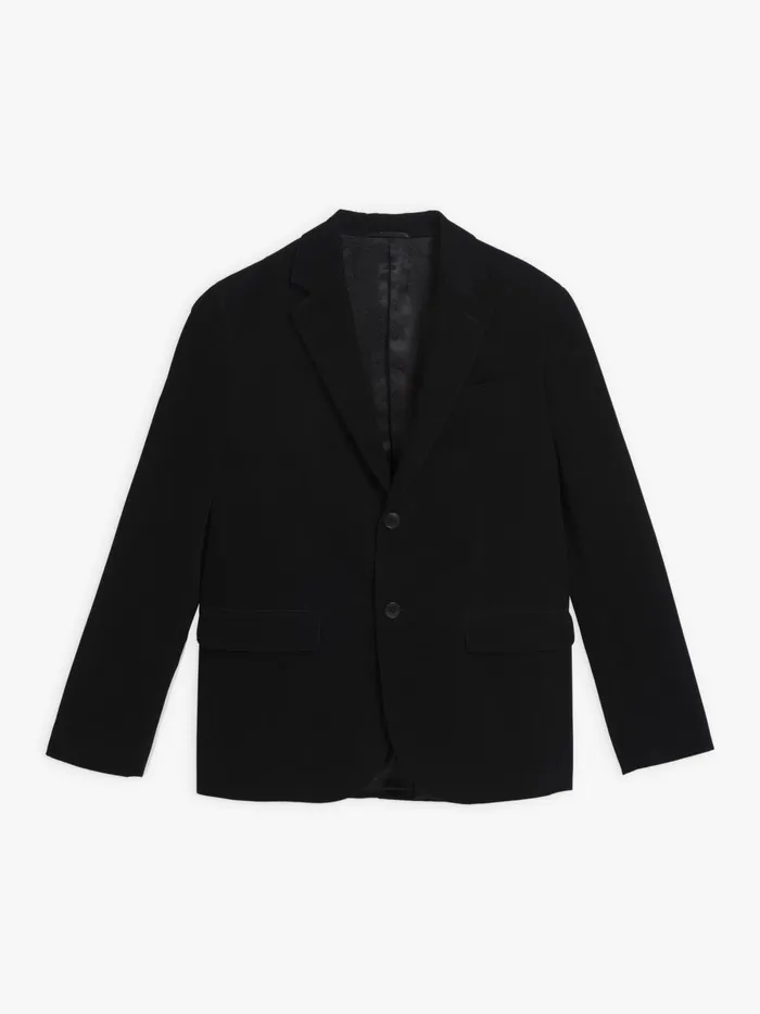 Agns B Jackets and Coats Men Black Corduroy Domino Jacket