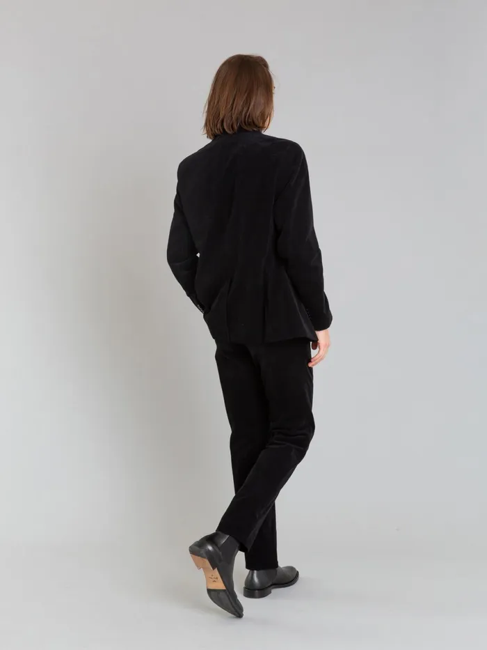 Agns B Jackets and Coats Men Black Corduroy Domino Jacket