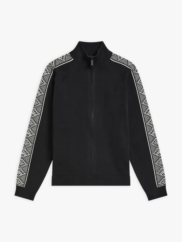 Agns B Jackets and Coats Men Black Merino Wool Jersey Frise Jacket