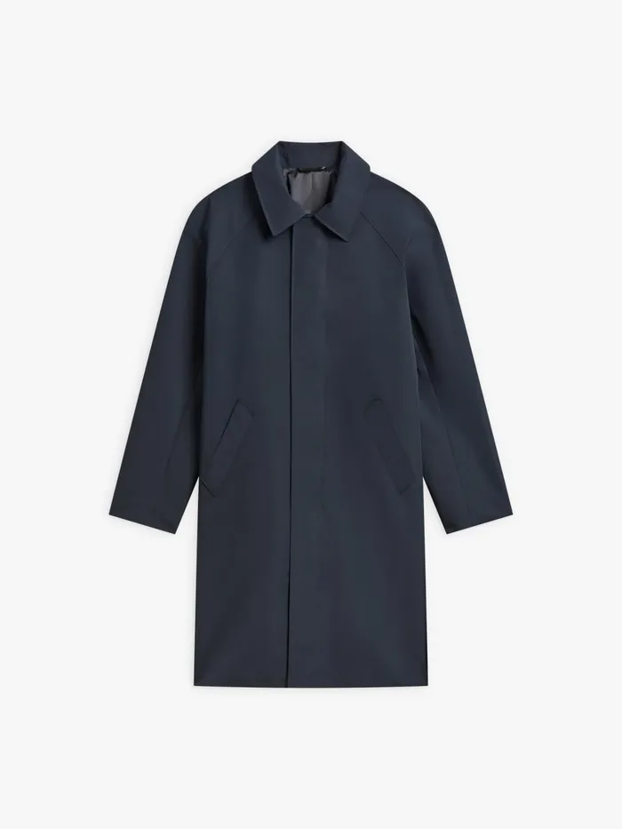 Agns B Jackets and Coats Men Blue Technical Polyamide Fabric Coat