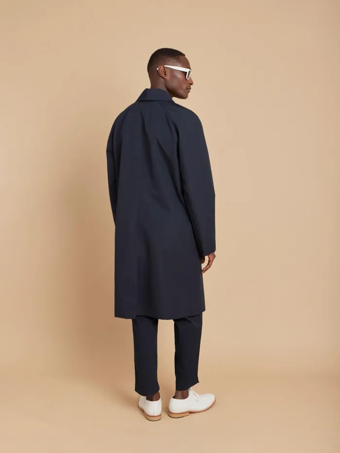 Agns B Jackets and Coats Men Blue Technical Polyamide Fabric Coat