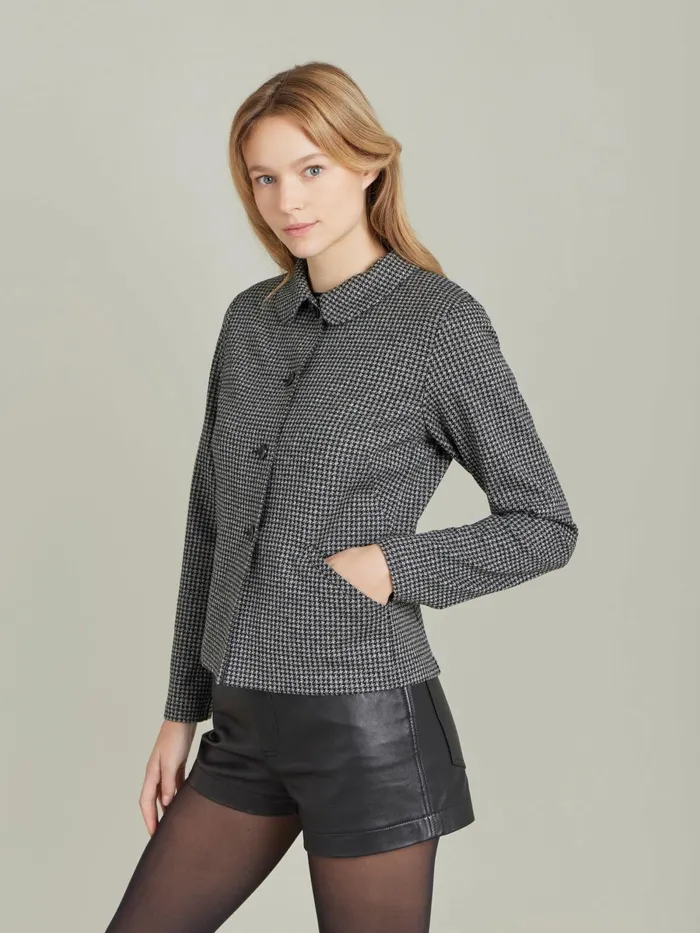 Agns B Jackets and Coats Women Black Jacquard Clarabelle Jacket