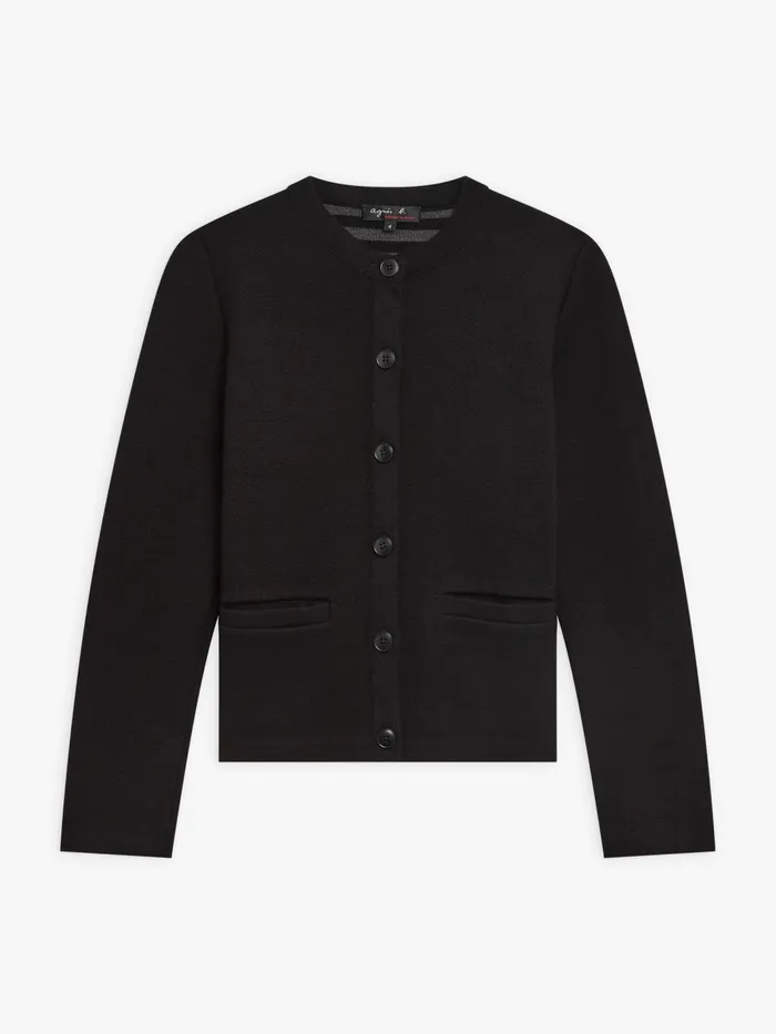 Agns B Jackets and Coats Women Black Merino Wool Coco Jacket