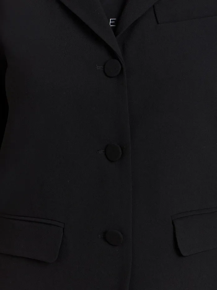 Agns B Jackets and Coats Women Black Unlined Crepe Suit Jacket