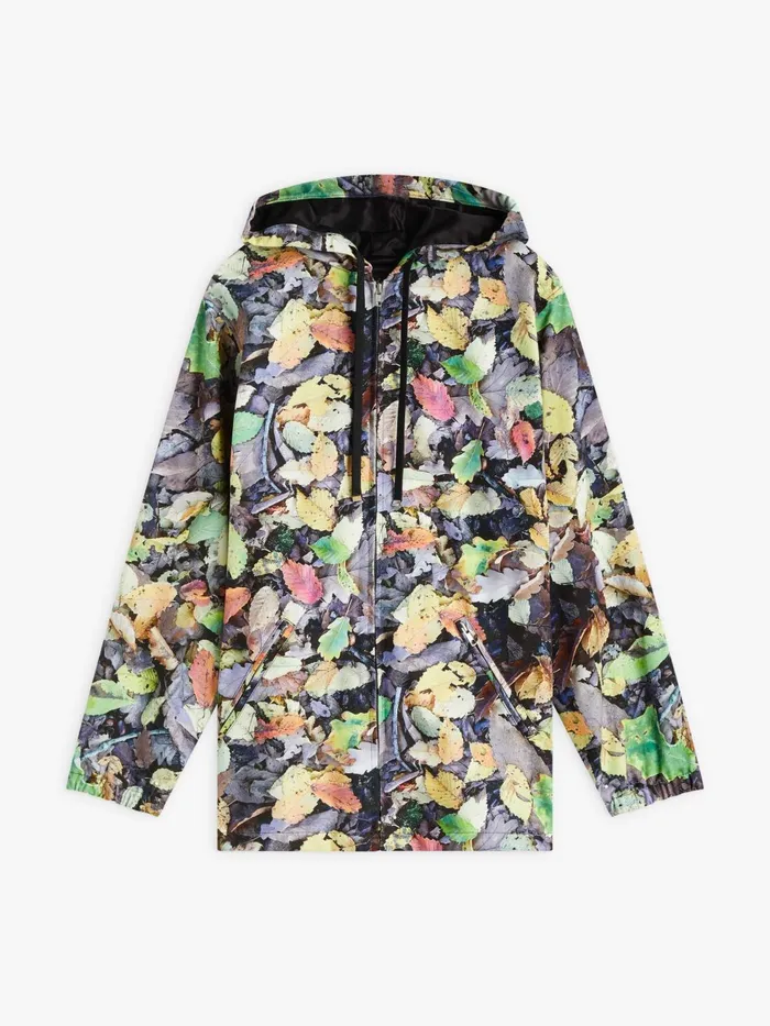 Agns B Jackets and Coats Women Cotton Leaf Print Werni Parka