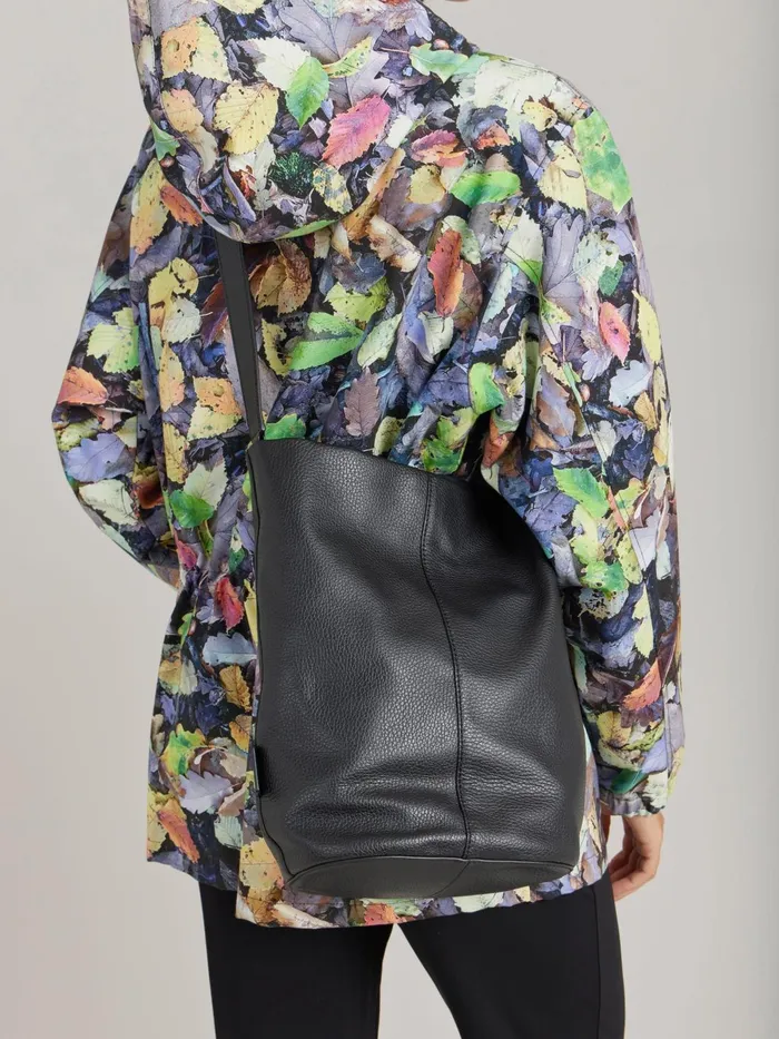 Agns B Jackets and Coats Women Cotton Leaf Print Werni Parka