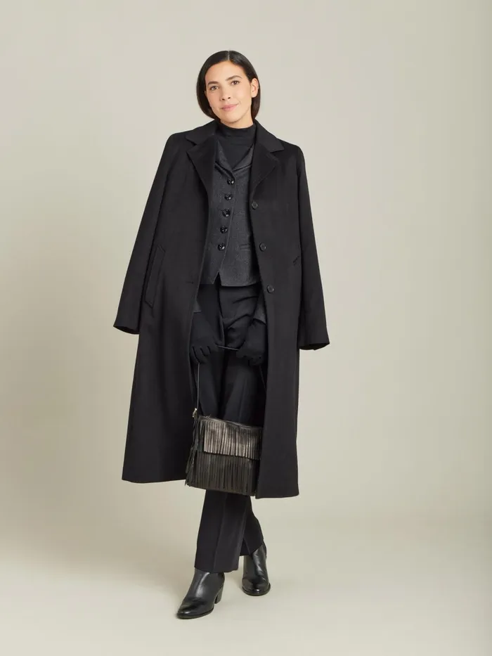 Agns B Jackets and Coats Women Grey Wool Tweed Fitted Jacket