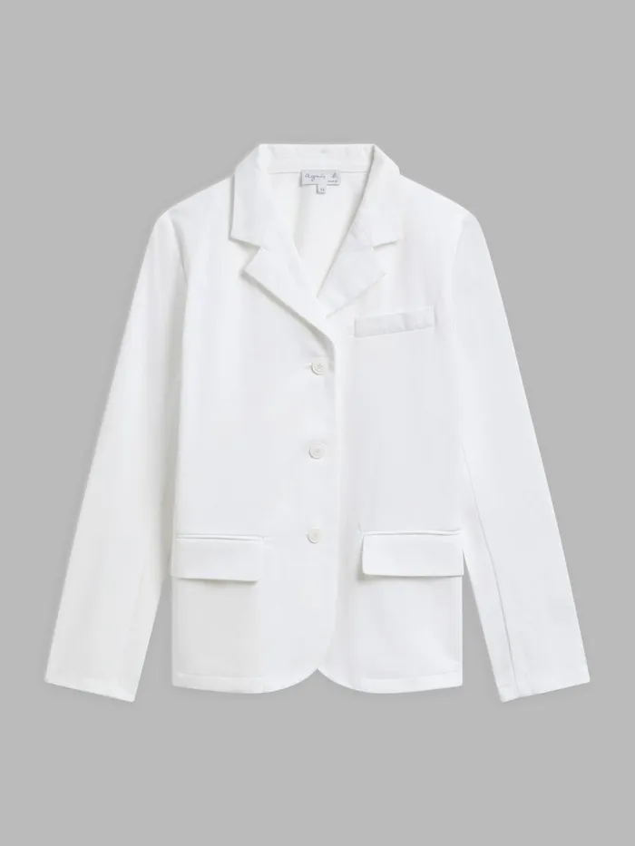 Agns B Jackets and Coats Women White Cotton Suit Jacket