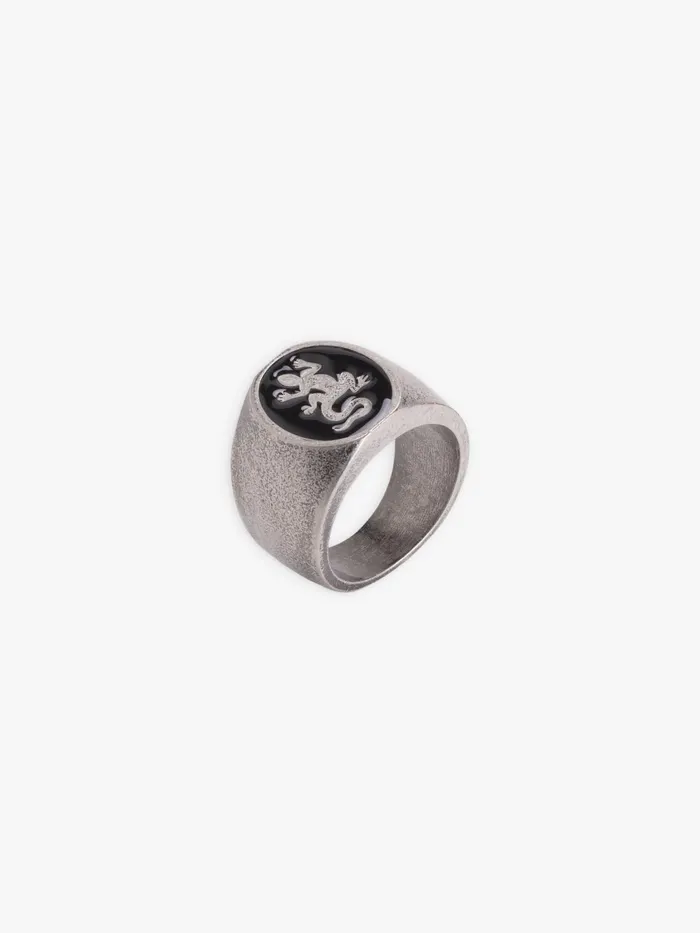 Agns B Jewellery and Watches Men Silvery Lizard Ring