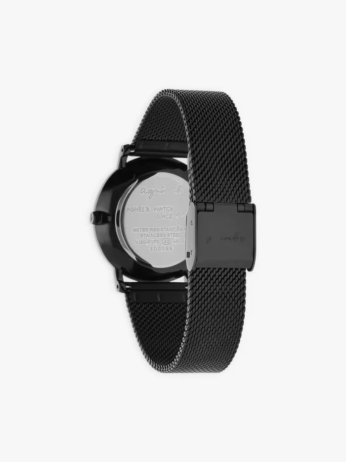 Agns B Jewellery and Watches Women Black Leather Watch 034b034