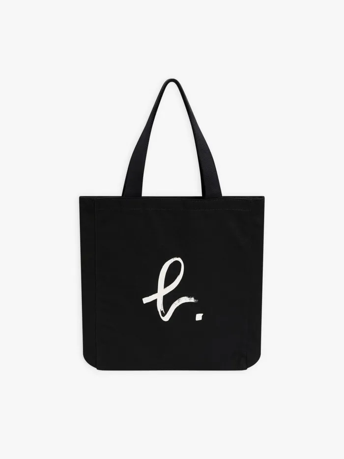 Agns B Large Bags and Totes Women Black Cotton 034b034 Logo Tote Bag
