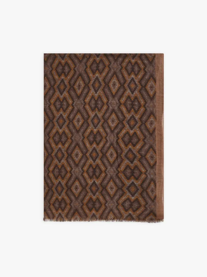 Agns B Scarves WomenMen Brown Wool Yoram Scarf