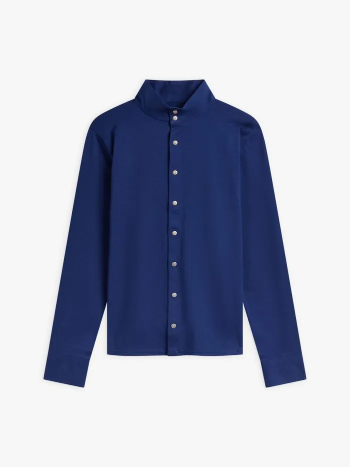 Agns B Shirts Men Blue Cotton Jersey Romeo Shirt
