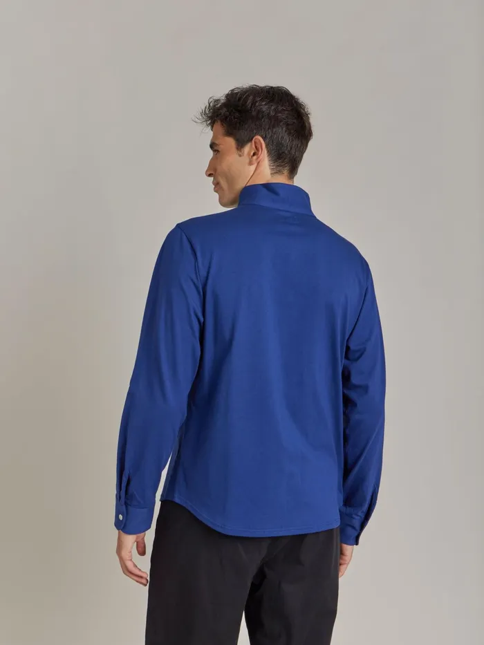 Agns B Shirts Men Blue Cotton Jersey Romeo Shirt