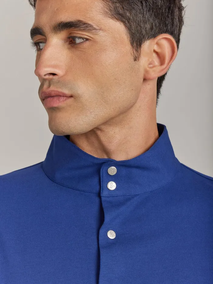 Agns B Shirts Men Blue Cotton Jersey Romeo Shirt