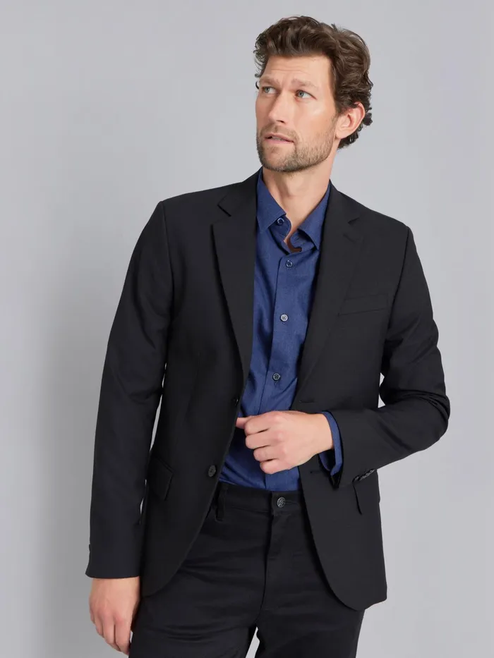 Agns B Shirts Men Midnight Blue Cotton Longsleeve Andy Shirt