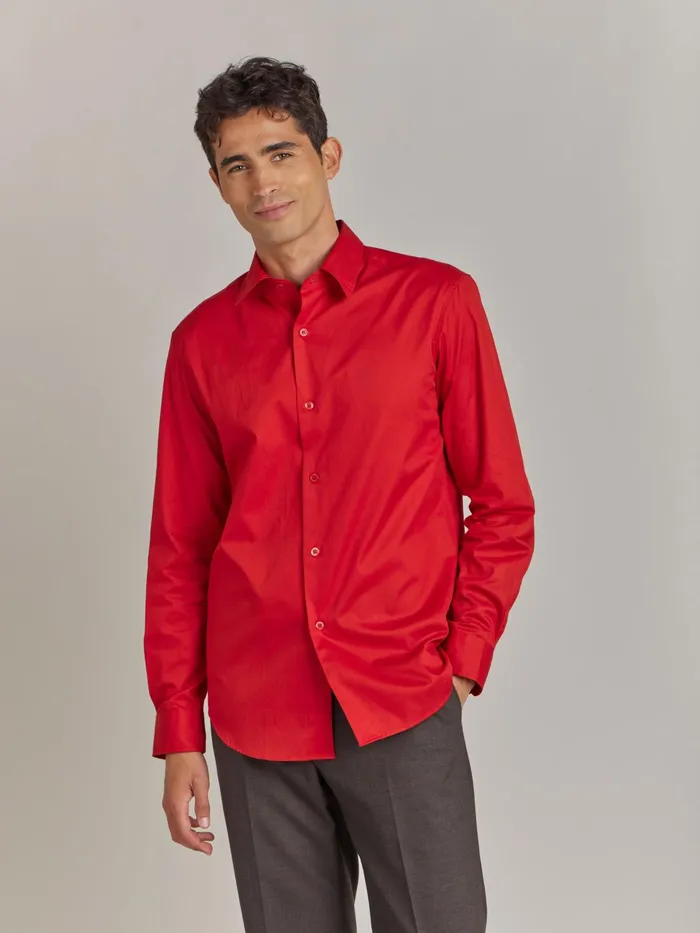 Agns B Shirts Men Red Cotton Thomas Shirt