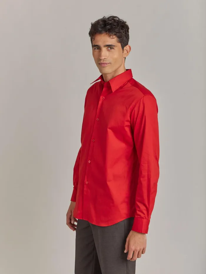 Agns B Shirts Men Red Cotton Thomas Shirt