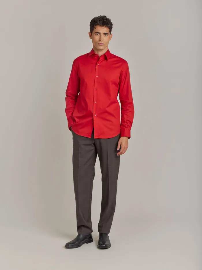 Agns B Shirts Men Red Cotton Thomas Shirt