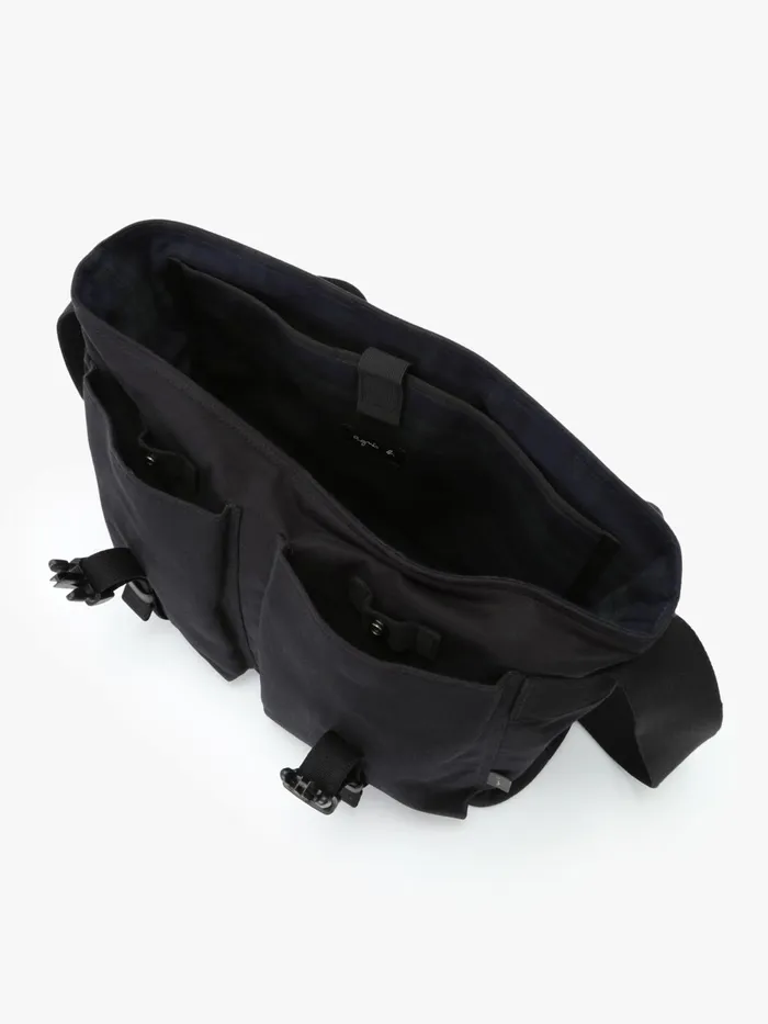 Agns B Shoulder Bags Men Black Cotton Bag