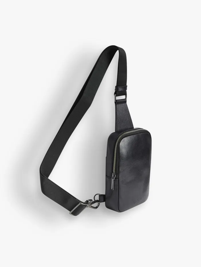 Agns B Shoulder Bags Men Black Leather Scott Shoulder Bag