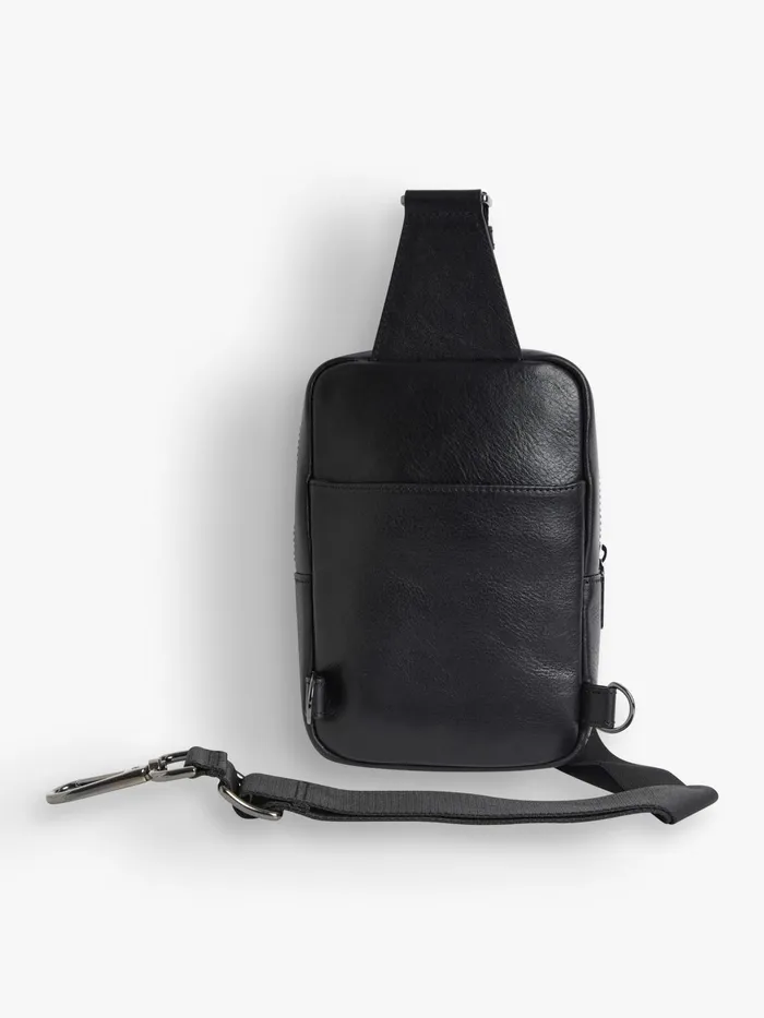 Agns B Shoulder Bags Men Black Leather Scott Shoulder Bag
