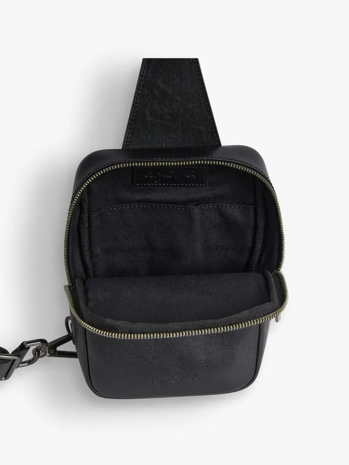 Agns B Shoulder Bags Men Black Leather Scott Shoulder Bag