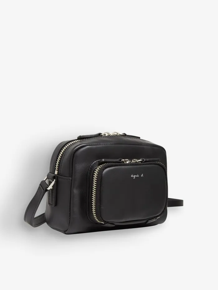Agns B Shoulder Bags Women Black Leather Shoulder Bag