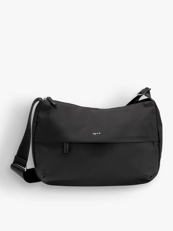 Agns B Shoulder Bags Women Black Zippered Shoulder Bag