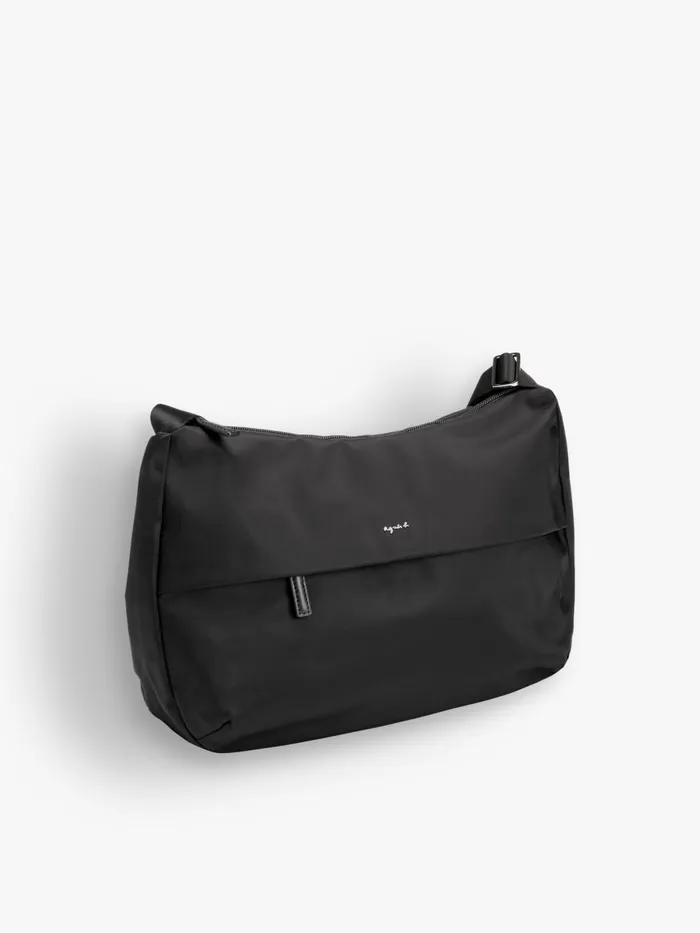Agns B Shoulder Bags Women Black Zippered Shoulder Bag