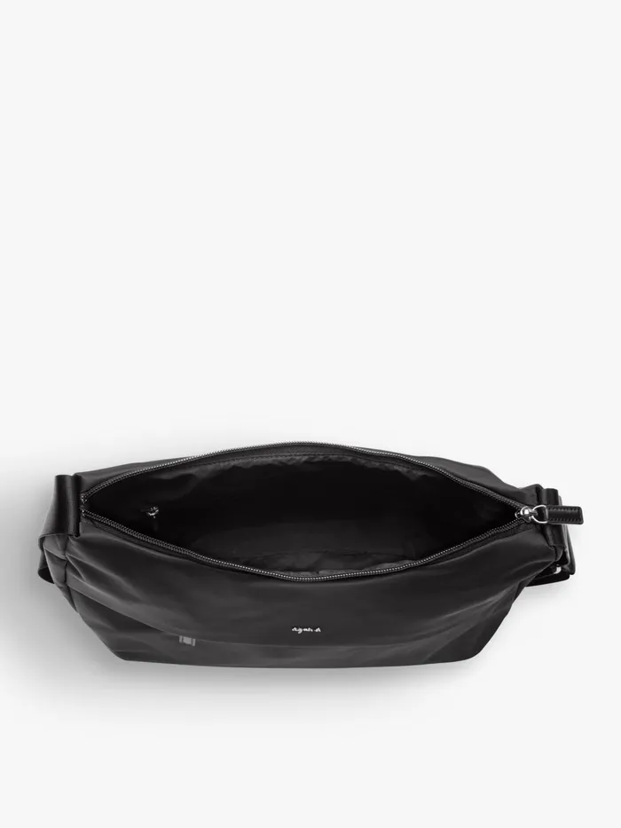 Agns B Shoulder Bags Women Black Zippered Shoulder Bag