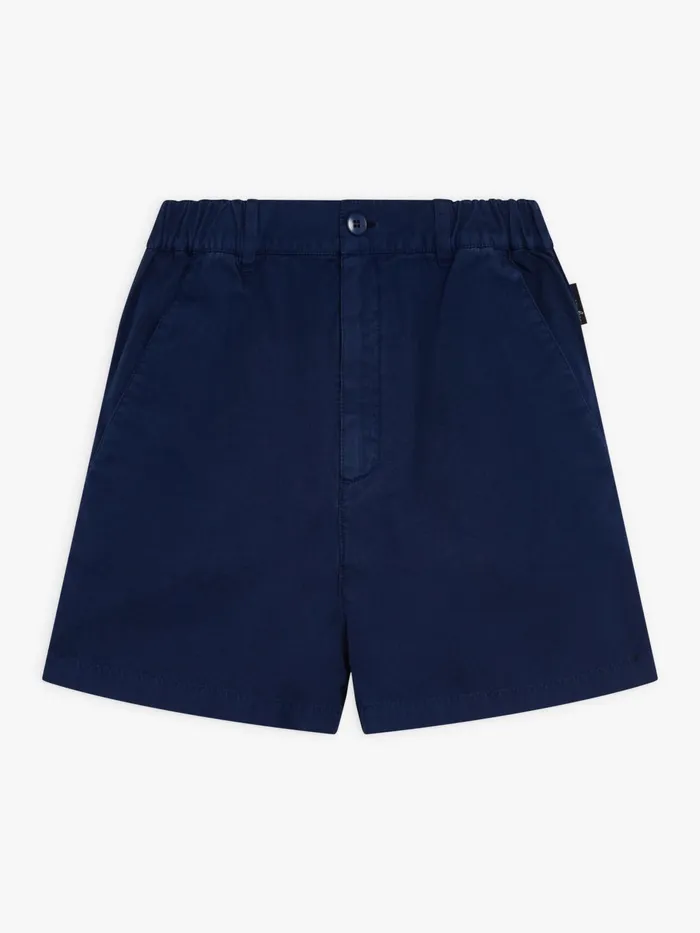 Agns B Skirts and Shorts Women Blue Cotton Straight Shorts