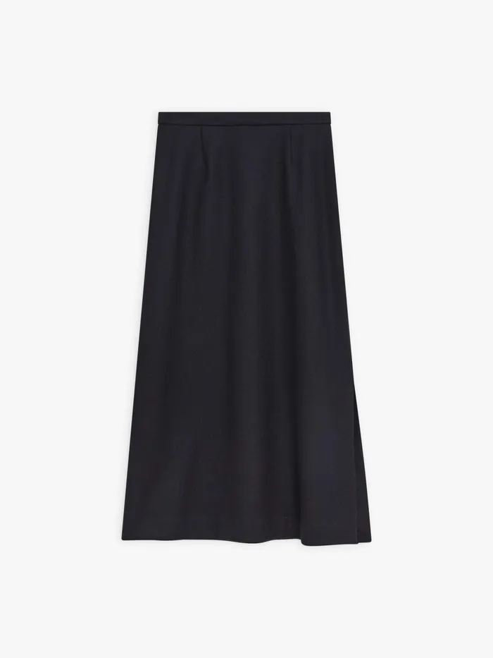 Agns B Skirts and Shorts Women Blue Wool Flannel Amande Skirt