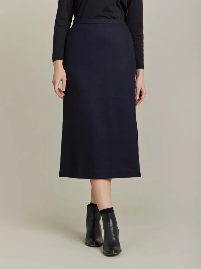 Agns B Skirts and Shorts Women Blue Wool Flannel Amande Skirt