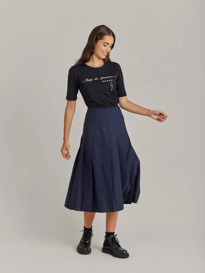 Agns B Skirts and Shorts Women Blue Worsted Wool Cherine Skirt
