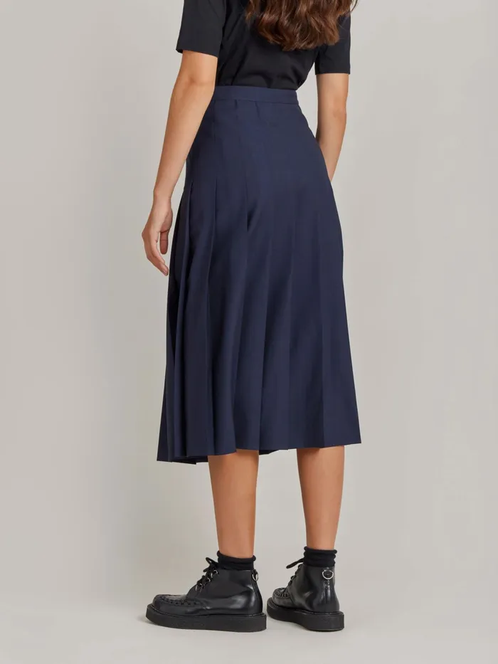 Agns B Skirts and Shorts Women Blue Worsted Wool Cherine Skirt