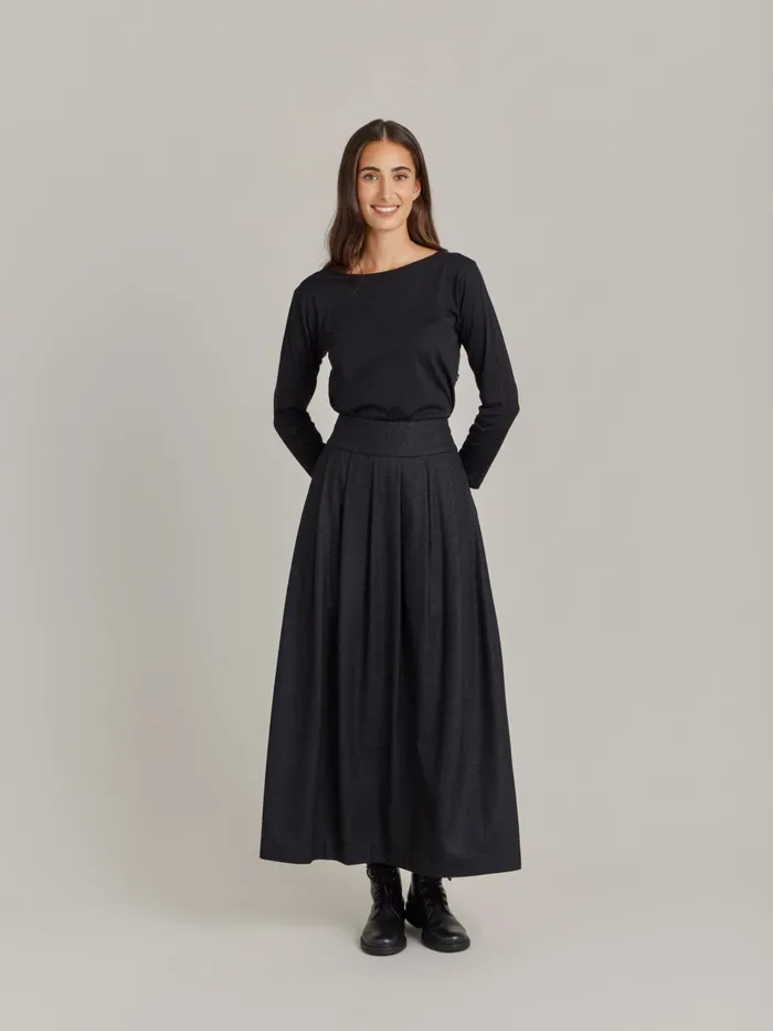 Agns B Skirts and Shorts Women Grey Wool Tweed Grand Hotel Skirt
