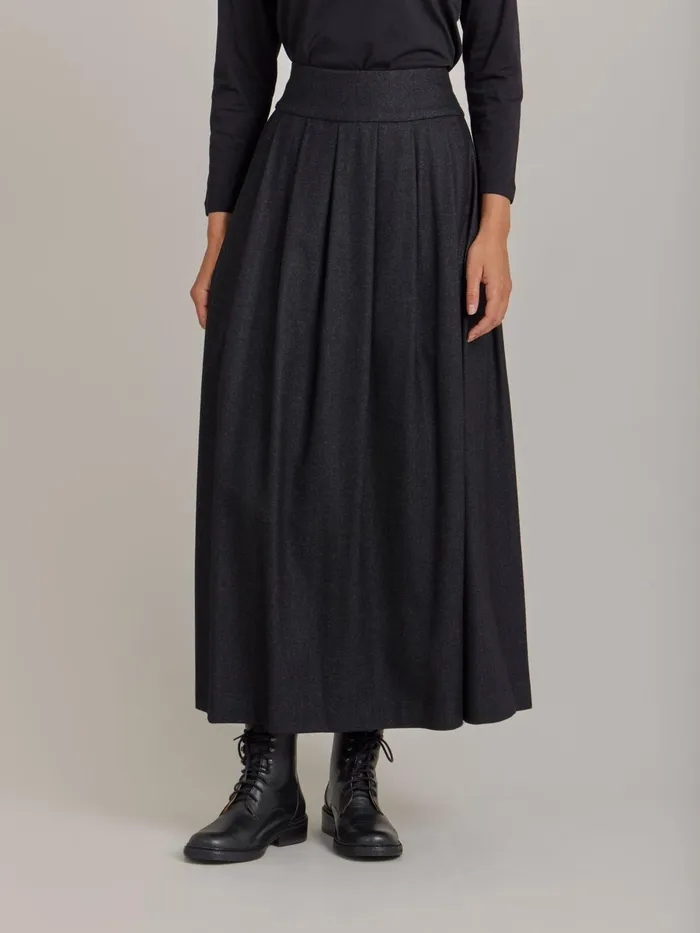 Agns B Skirts and Shorts Women Grey Wool Tweed Grand Hotel Skirt